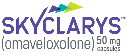 Skyclarys logo - omaveloxolone 50mg capsules